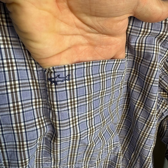 Paul & Shark Yachting Men's Long Sleeve Plaid‎ Button Shirt Soft Touch Purple 42 - Picture 4 of 14